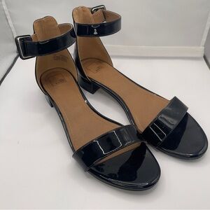 14th And Union Elegant Black Ankle Strap Sandals 7M